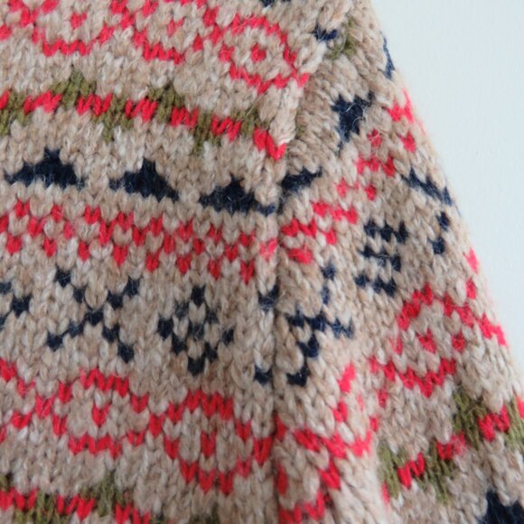 ALEX MILL Wool Fair Isle Cardigan Camel Multi - Women's Size M - Picture 5 of 16